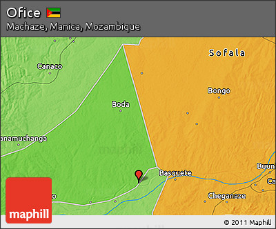 Political 3D Map of Ofice