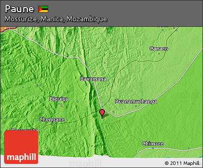 Political 3D Map of Paune