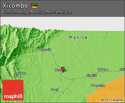 Political 3D Map of Xicombo