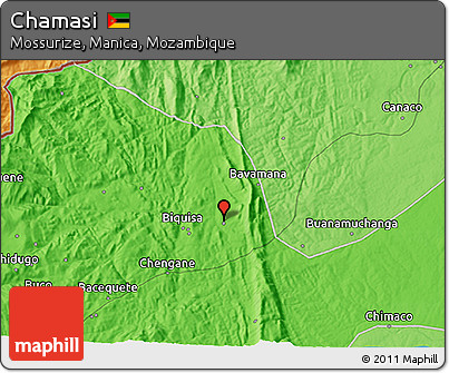 Political 3D Map of Chamasi