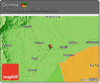 Political 3D Map of Dombé