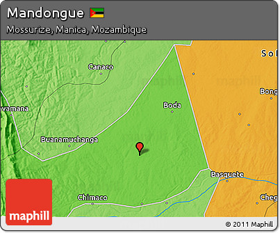 Political 3D Map of Mandongue