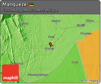 Political 3D Map of Manqueze