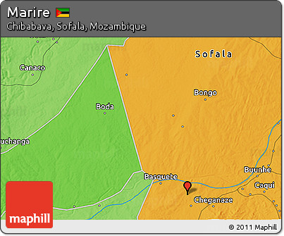 Political 3D Map of Marire