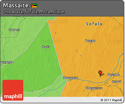 Political 3D Map of Massaite