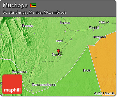 Political 3D Map of Muchope