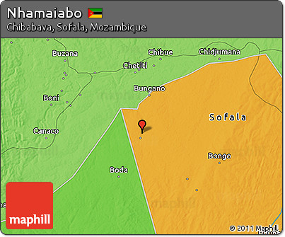 Political 3D Map of Nhamaiabo