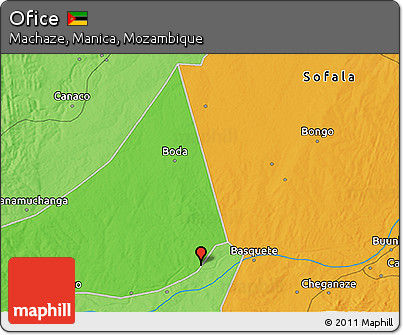 Political 3D Map of Ofice