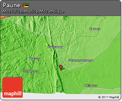 Political 3D Map of Paune