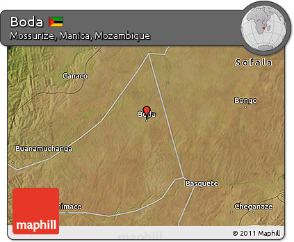Satellite 3D Map of Boda