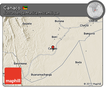 Shaded Relief 3D Map of Canaco