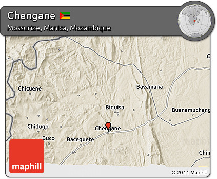 Shaded Relief 3D Map of Chengane