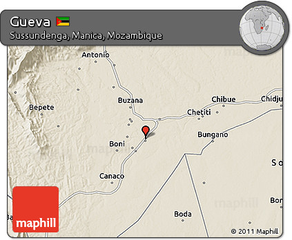 Shaded Relief 3D Map of Gueva