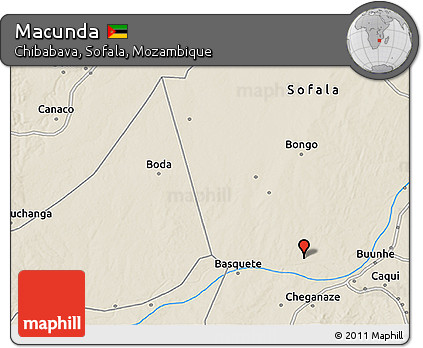 Shaded Relief 3D Map of Macunda