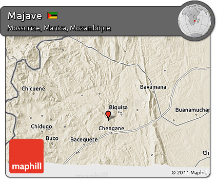 Shaded Relief 3D Map of Majave