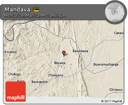 Shaded Relief 3D Map of Mandava