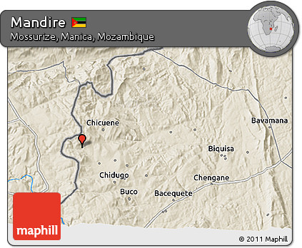 Shaded Relief 3D Map of Mandire