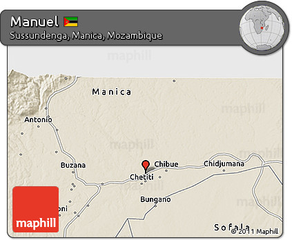 Shaded Relief 3D Map of Manuel