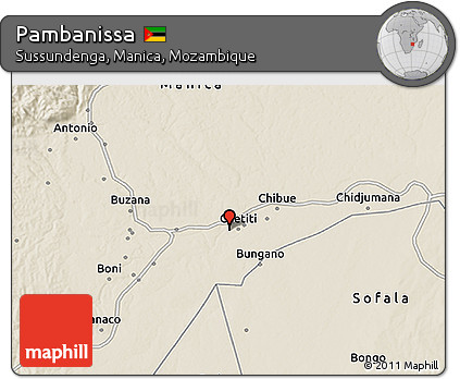 Shaded Relief 3D Map of Pambanissa