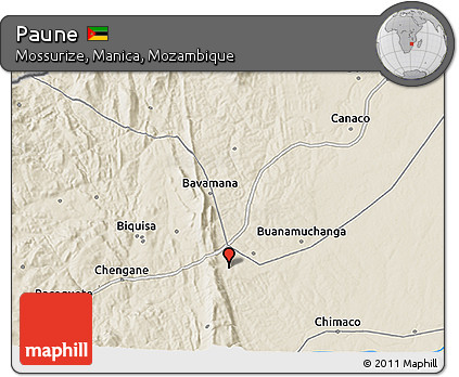 Shaded Relief 3D Map of Paune