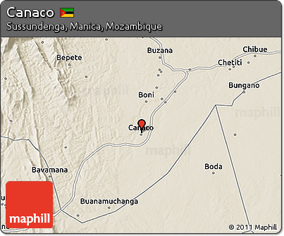 Shaded Relief 3D Map of Canaco
