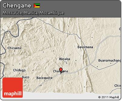 Shaded Relief 3D Map of Chengane