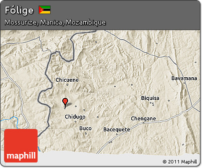 Shaded Relief 3D Map of Fólige