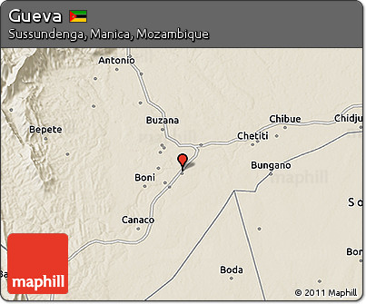 Shaded Relief 3D Map of Gueva