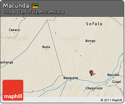 Shaded Relief 3D Map of Macunda