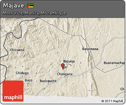 Shaded Relief 3D Map of Majave