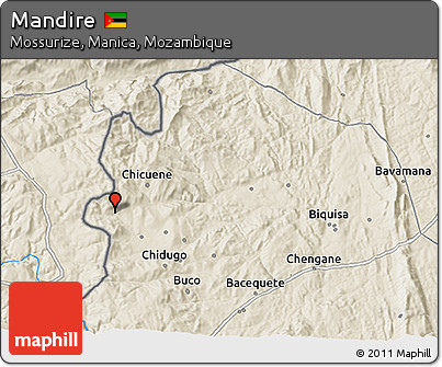 Shaded Relief 3D Map of Mandire