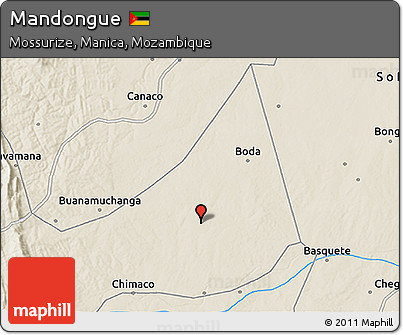 Shaded Relief 3D Map of Mandongue