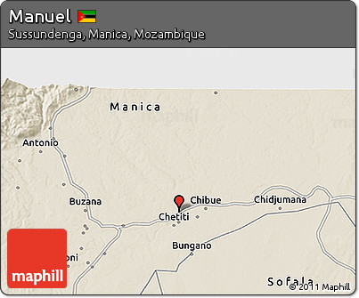 Shaded Relief 3D Map of Manuel