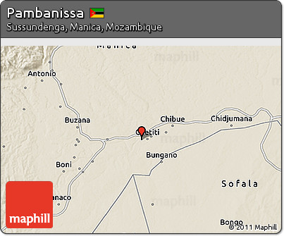 Shaded Relief 3D Map of Pambanissa