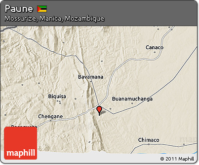 Shaded Relief 3D Map of Paune