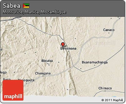 Shaded Relief 3D Map of Sabea