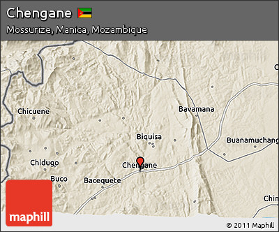 Shaded Relief 3D Map of Chengane