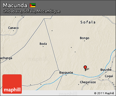 Shaded Relief 3D Map of Macunda