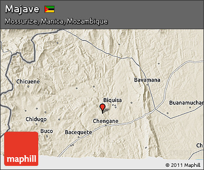 Shaded Relief 3D Map of Majave