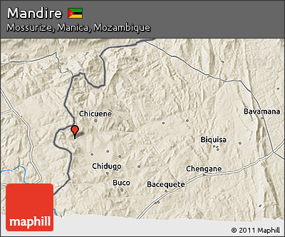Shaded Relief 3D Map of Mandire