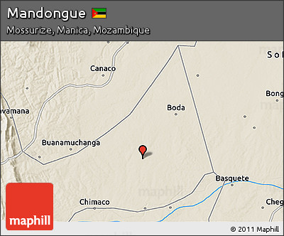 Shaded Relief 3D Map of Mandongue