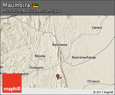 Shaded Relief 3D Map of Maumbira