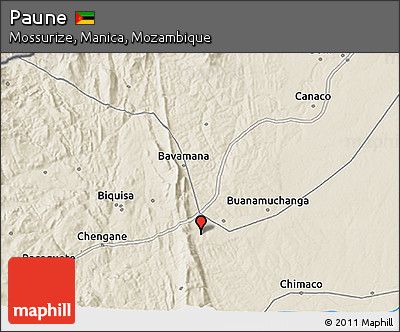 Shaded Relief 3D Map of Paune