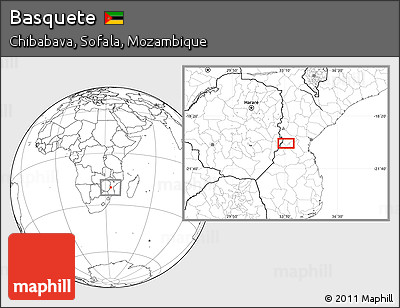 Blank Location Map of Basquete