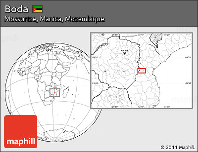 Blank Location Map of Boda