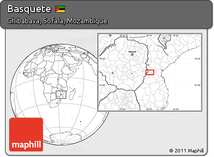 Blank Location Map of Basquete