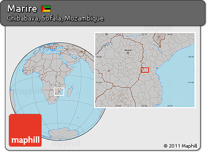 Gray Location Map of Marire