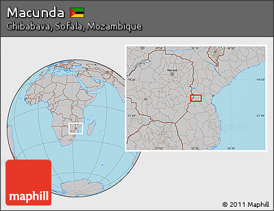 Gray Location Map of Macunda