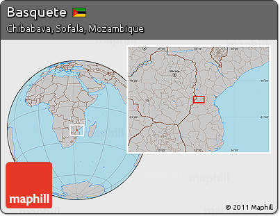 Gray Location Map of Basquete