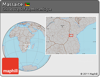 Gray Location Map of Massaite